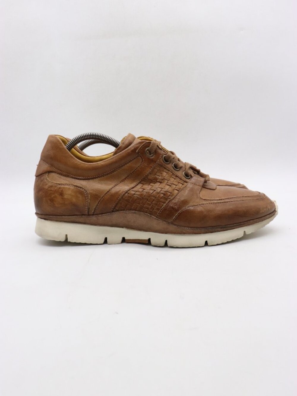 Bed Stu Cobbler Brown Leather Men's Size EU 44 Casual Lifestyle Sneakers Italy